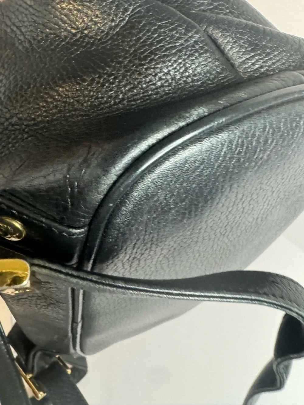 MCM black leather